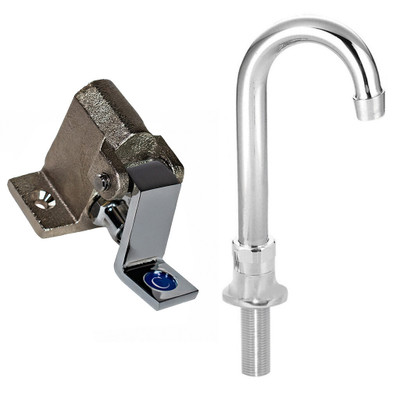 BK Resources BKSPFV-DGS-G Chrome Plated Single Pedal OptiFlow Knee Valve Kit