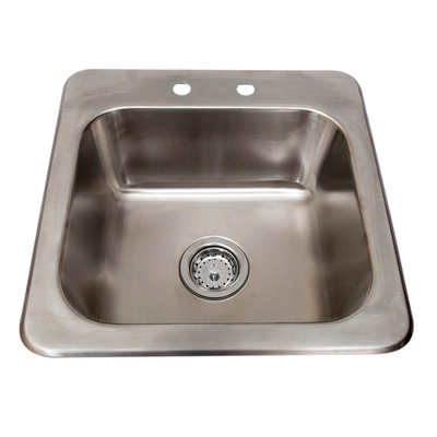 BK Resources DDI-1614824-P-G 19 "W x 19" D x 8" H Stainless Steel One Compartment Drop-In Sink