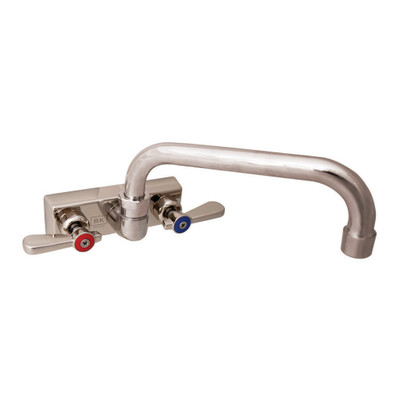 BK Resources EVO-4SM-8 4" Centers Splash Mounted with 8" Swing Spout Evolution Faucet