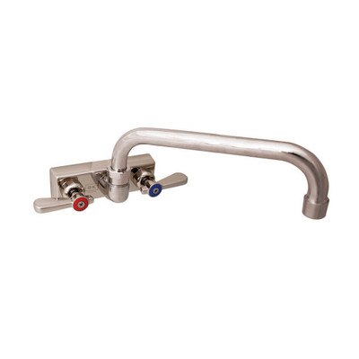 BK Resources EVO-4SM-10 4" Centers Splash Mounted with 10" Swing Spout Evolution Faucet