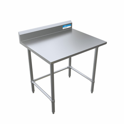 BK Resources SVTR5OB-3630 36" W x 30" D Stainless Steel 18 Gauge Work Table