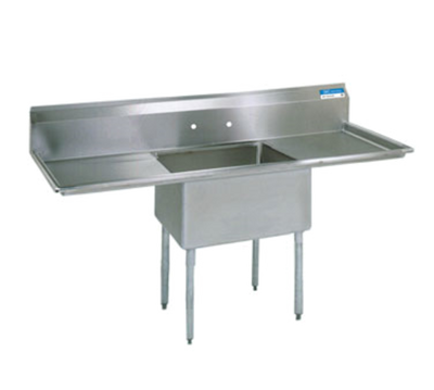 BK Resources BKS-1-1620-12-18T 52" W x 25.81" D 18 Ga. Stainless Steel 1 Compartment Sink