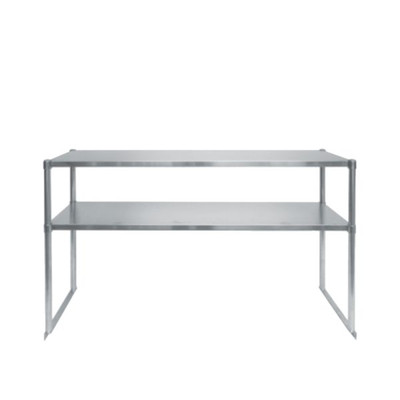 Atosa SOD1444B 44" W x 14" D x 47.2" H Stainless Steel Adjustable Double Overshelf for Pizza Prep Table