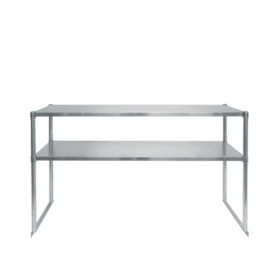 Atosa SOD1444B 44" W x 14" D x 47.2" H Stainless Steel Adjustable Double Overshelf for Pizza Prep Table