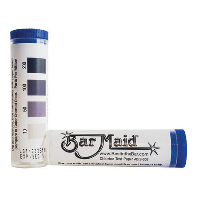 Bar Maid DIS-303 Easy To Read Color Chart Chlorine Test Strips