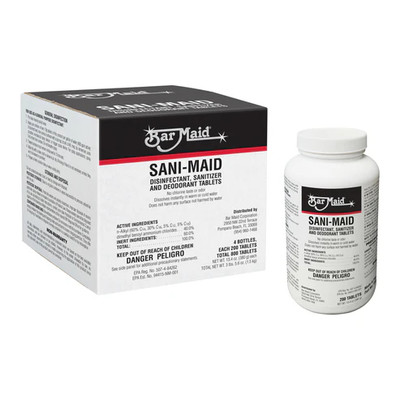 Bar Maid DIS-207 Quaternary Sanitizer or Disinfectant Tablets