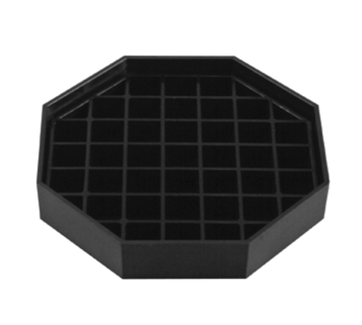 Bar Maid CR-1440 6" Plastic Black Octagon Trivet Style Drip Catcher