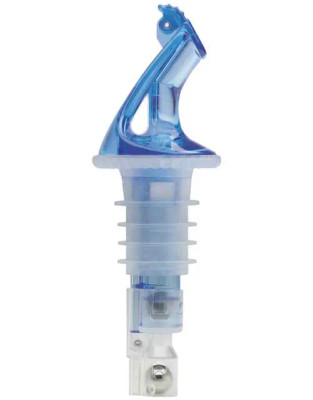 Bar Maid BMP-4100B 1 Oz. Blue Plastic without Collar Measured Pourer