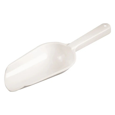 Bar Maid CR-849W 8 Oz. White Polyethylene Scoop