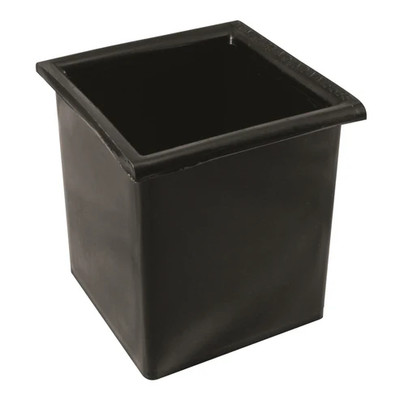 Bar Maid CR-2401 Polyethylene Black Square Bottle Well