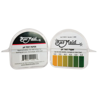 Bar Maid DIS-402 3.0 - 5.5 Range 100 Strips per Dispenser Ph Test Strips Dispenser