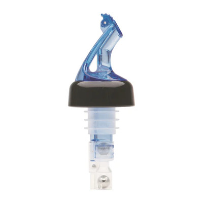Bar Maid BMP-5100B 1 Oz. Blue Plastic with Flip Top Measured Pourer