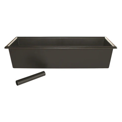 Bar Maid CR-760 14"L x 5"W x 3"D Plastic Black Bar Drain Tray