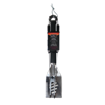 Chef Master 02465YNST 3-Piece Nested Mr. Bar-B-Q Finger Grip BBQ Tool Set