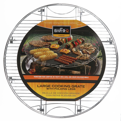 Chef Master 08600YFS 26.11" W x 25.9" D Round Plated Steel Mr. Bar-B-Q Cooking Grate