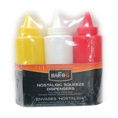 Chef Master 40196Y Mr. Bar-B-Q Nostalgic Squeeze Dispenser