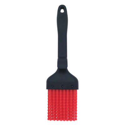 Chef Master 90248 2" Flat Silicone Basting Brush with Plastic Handle