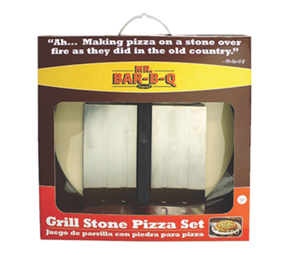Chef Master 06187Y 15" Round Mr. Bar-B-Q Grill Stone Pizza Kit