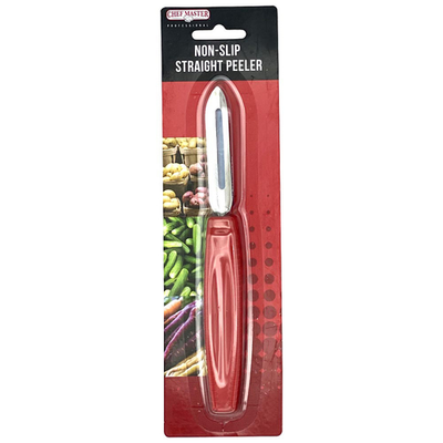 Chef Master 90237 2.75" L Swivel Stainless Steel Blade Non-Slip Handle Chef Master Straight Peeler