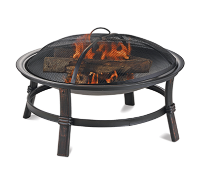 Chef Master WAD15121MT 29.3" W Brushed Copper with Removable Lid Blue Rhino Endless Summer Outdoor Wood Firebowl