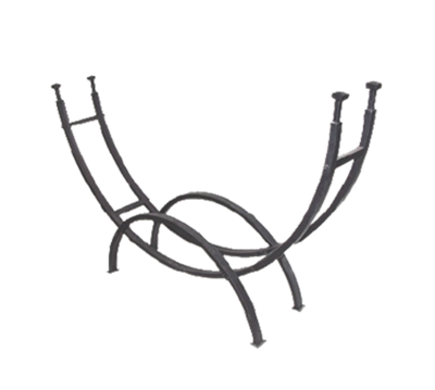 Chef Master W-1859 70" W Black Steel Tubular Frame Blue Rhino UniFlame Log Rack