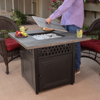 Chef Master GAD19101ES 37.8" W Stainless Steel Burner LP Gas Donovan Outdoor Fire Pit