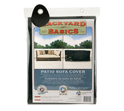 Chef Master 07205BB 85" W x 40" D x 35" H Black Mr. Bar-B-Q Backyard Basics Patio Sofa Cover