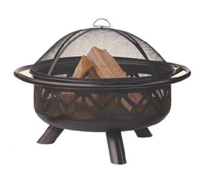 Chef Master WAD1009SP 36" W Bronze Finish with Removable Lid Blue Rhino UniFlame Outdoor Wood Firebowl