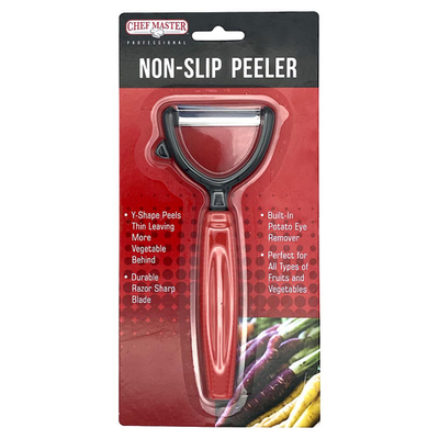 Chef Master 90238 1.88" L Stainless Steel Blade Non-Slip Handle Chef Master Y-Peeler