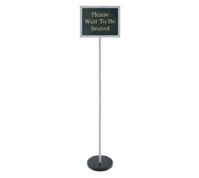 Chef Master 90038 60"H Aluminum Frame Steel Pole and Base Chrome Finish Chef-Master Teller Sign