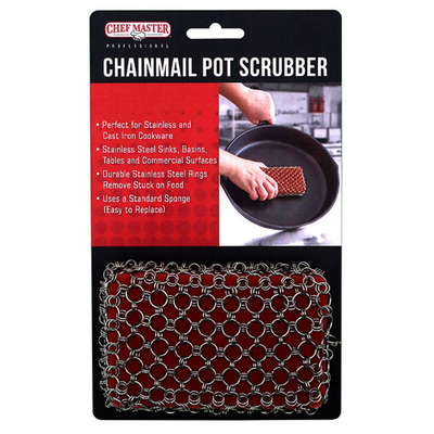 Chef Master 90236 Stainless Steel Rings Chef Master Chainmail Pot Scrubber