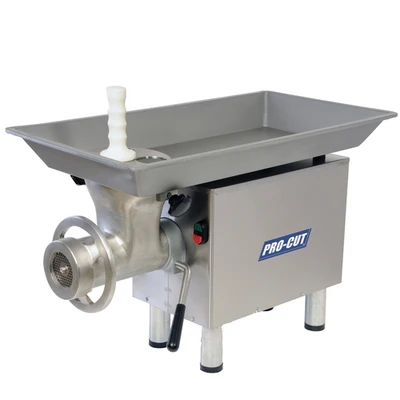 Pro-Cut KG-22W-XP #22 Hub Stainless Steel Bench Meat Grinder - 220 Volts