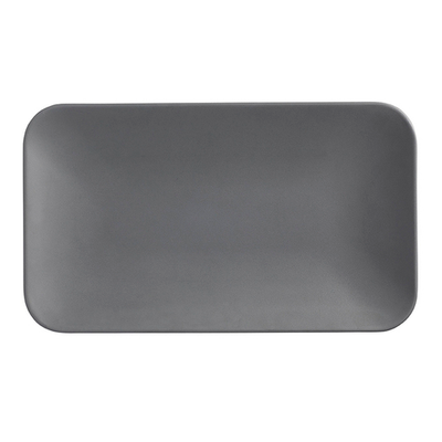 American Metalcraft MCP12GR Mix & Matte 12" W x 7" H Matte Grey Rectangular Melamine Platter
