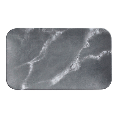 American Metalcraft MCP12GM Mix and Matte 12" W Matte Marble Grey Rectangular Melamine Platter