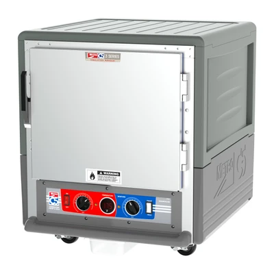 Metro C533-CLFS-U-GY C5 3 Series Gray Undercounter Insulated Heated Holding & Proofing Cabinet with Solid Door and Universal Wire Slides - 120 Volts