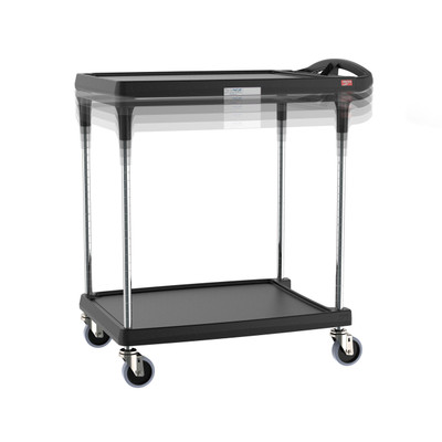 Metro MY2030-24BL-PL 34.37" W Plastic Utility Two Shelves Mycart Plus Series