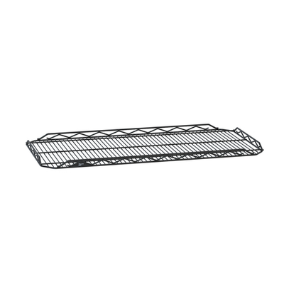 Metro HDM1448QBL 48" W x 14" D Black Epoxy Coated Wire qwikSLOT Drop Mat Shelf