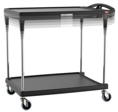 Metro MY2636-25BL-PL 40.25" W Plastic Utility Two Shelves Mycart Plus Series