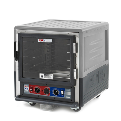 Metro C533-CLFC-U-GY C5 3 Series Gray Undercounter Insulated Heated Holding & Proofing Cabinet with Clear Door and Universal Wire Slides - 120 Volts