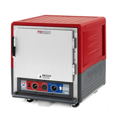 Metro C533-CLFS-L C5 3 Series Red Undercounter Insulated Heated Holding & Proofing Cabinet with Solid Door and Lip Load Slides - 120 Volts