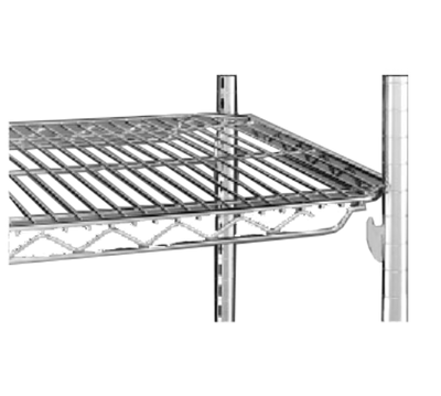 Metro 2448QBL 48" W x 24" D Black Epoxy Coated Wire Qwikslot Shelf