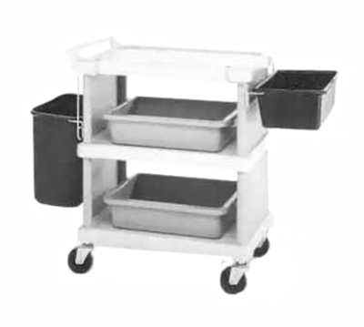 Metro BCWB2D Black Plastic Waste Basket for Utility Cart