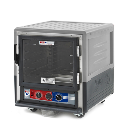 Metro C533-MFC-U-GY C5 3 Series Gray Undercounter Insulated Moisture Heated Holding & Proofing Cabinet with Clear Doors and Universal Wire Slides - 120 Volts