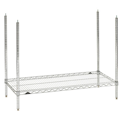 Metro HS-1842LEGKIT-S Chrome Plated Metro2Go Leg Kit with Shelf for Metro2Go Hot Stations