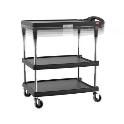 Metro MY1627-24BL-PL 31.5" W Plastic Utility Two Shelves Mycart Plus Series