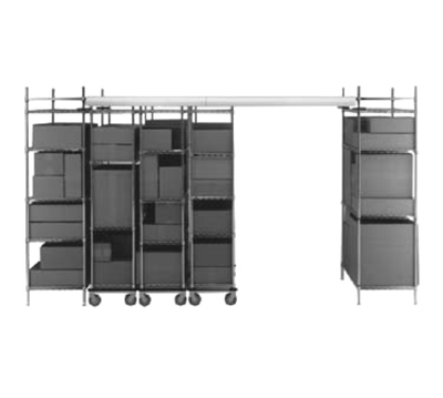 Metro LTTE21C 21" W Chrome Super Erecta & Super Adjustable Double Deep Top-Track Stationary End Unit Kit