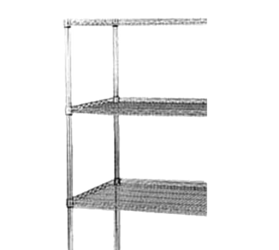 Metro HDM2448BL 36" W Epoxy Coated Smoked Glass Wire qwikSLOT Drop Mat Shelf