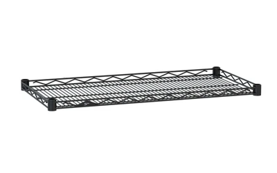 Metro HDM2448BL 36" W Epoxy Coated Smoked Glass Wire qwikSLOT Drop Mat Shelf
