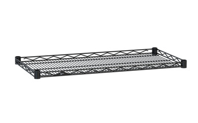 Metro HDM2448BL 36" W Epoxy Coated Smoked Glass Wire qwikSLOT Drop Mat Shelf