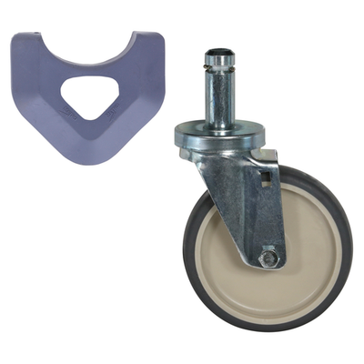 Metro N5MFTPX 5" Dia. Chromate Plated MetroMax Stem Caster for Swivel